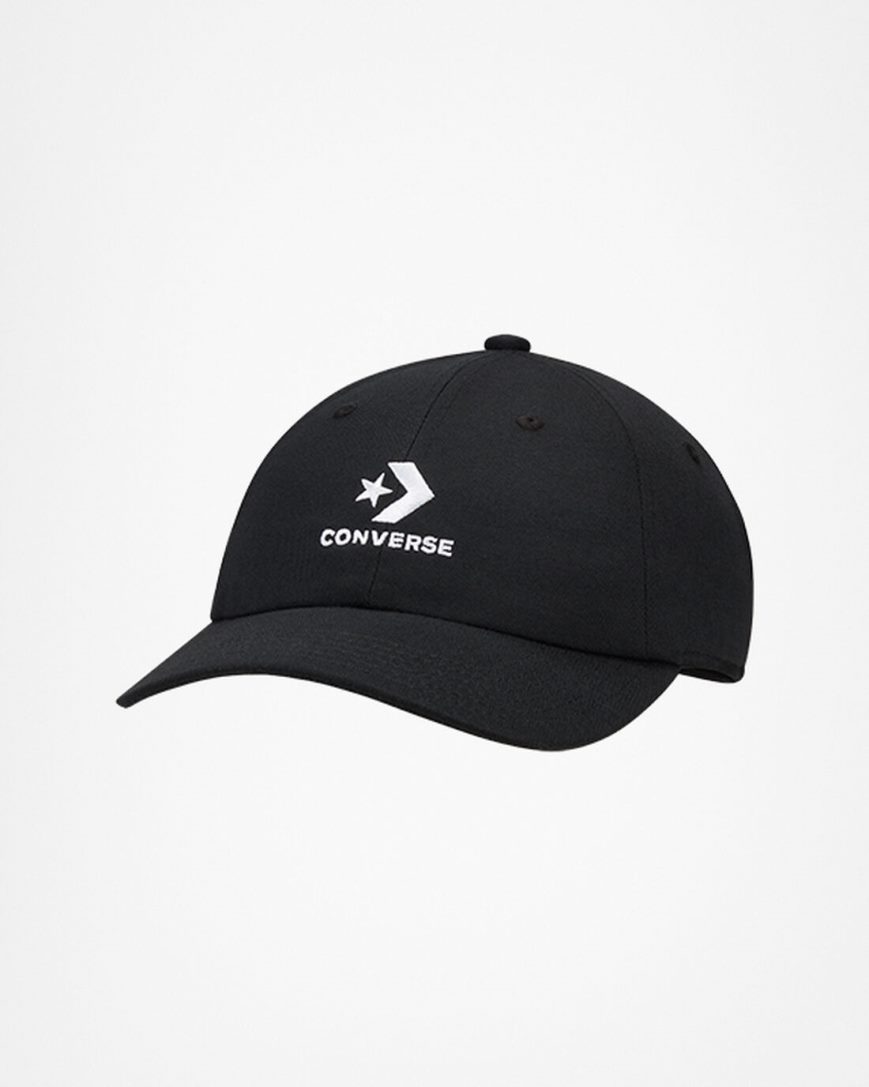 Palarie Barbati Converse Logo Lock-Up Baseball Negrii | RO R13PUJ074